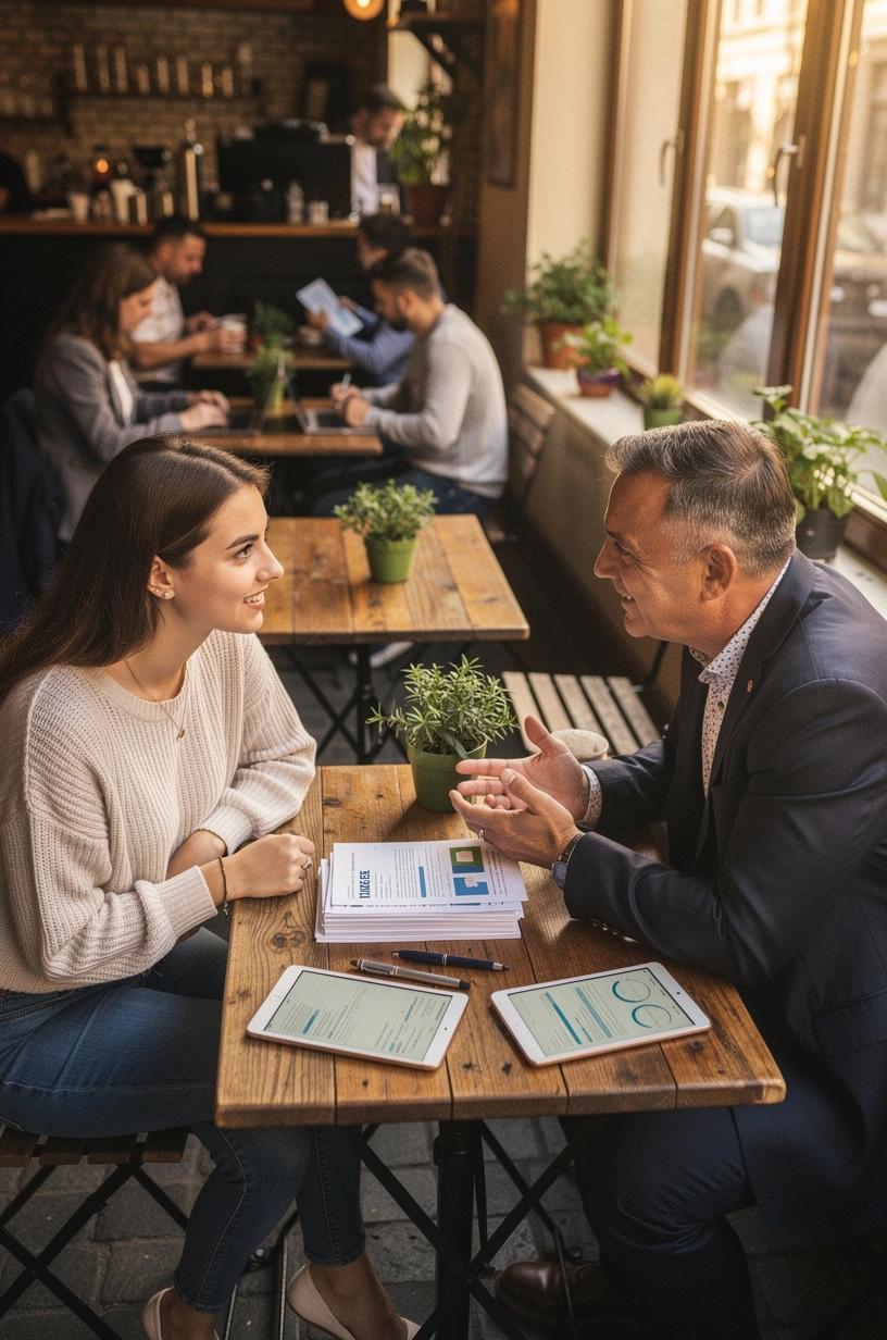 Közösségi találkozó pénzügyi tervezésről, ahol résztvevők személyes pénzügyi alapismereteket tanulnak exkluzív nyomtatott útmutatókkal.